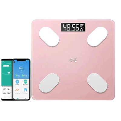 Смарт-весы Smart Scale Bluetooth A1 pink умные напольные фитнеc весы 180 кг