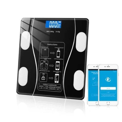Смарт-весы Smart Scale Bluetooth Black умные напольные фитнеc весы 180 кг