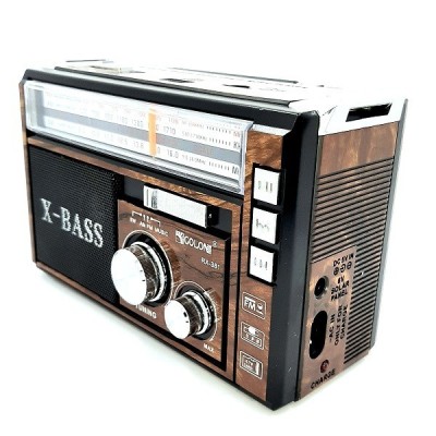 Радиоприемник Golon RX-381 с mp3 и фонариком коричневый