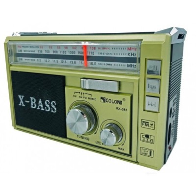 Радіоприймач Golon RX-381 з mp3 та ліхтариком зелений