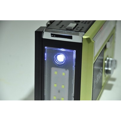 Радиоприемник Golon RX-381 с mp3 и фонариком зеленый