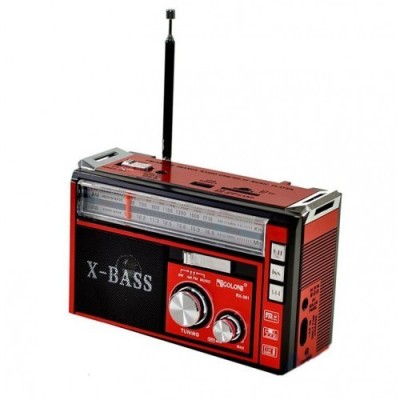 Радиоприемник Golon RX-381 с mp3 и фонариком красный