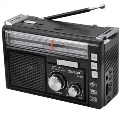 Радіоприймач Golon RX-381 з mp3 та ліхтариком чорний