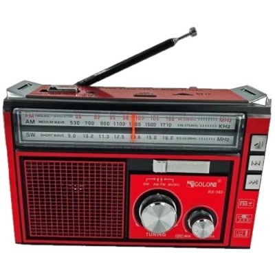 Радиоприемник Golon RX-382 с mp3 и фонариком красный