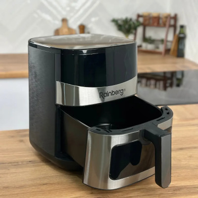 Мультипечь Rainberg RB-2295 многофункциональный аэрогриль 8,5 л, фритюрница, аэрофритюрница серебристый