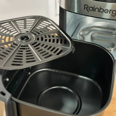 Мультипечь Rainberg RB-2295 многофункциональный аэрогриль 8,5 л, фритюрница, аэрофритюрница серебристый