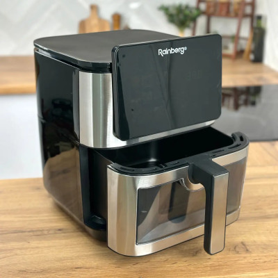 Мультипечь Rainberg RB-2321 многофункциональный аэрогриль 12,5 л, фритюрница, аэрофритюрница серебристый