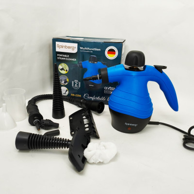 Пароочиститель Rainberg RB-2294  отпариватель 6 насадок синий