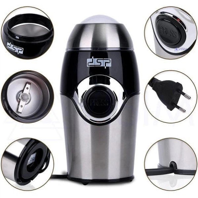 Кофемолка DSP KA-3001 200Вт 50г измельчитель серебристый