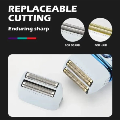 Электробритва шейвер VGR V-362 двоное лезвие бело-синий