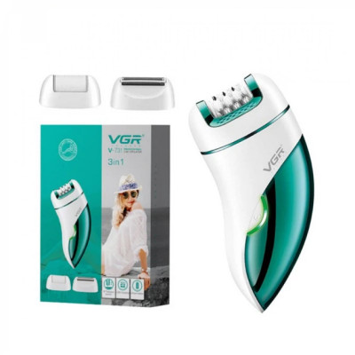 Эпилятор Vgr V-731 3 в 1 бело-зеленый