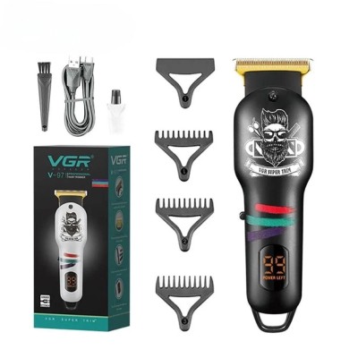 Машинка для стрижки волосся VGR V-971 тример для бороди та вусів чорний