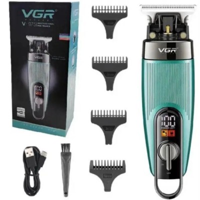 Машинка для стрижки волосся VGR V-975 триммер для бороди та вусів блакитний