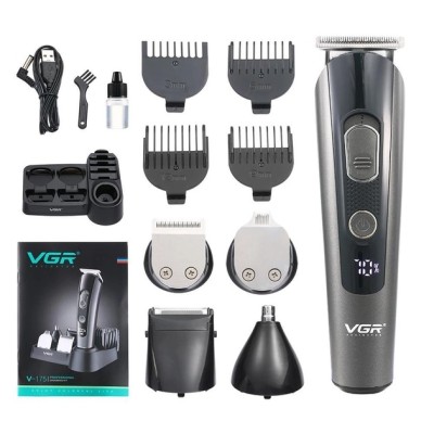 Набор для стрижки волос VGR V-175 5 в 1 машинка триммер бритва