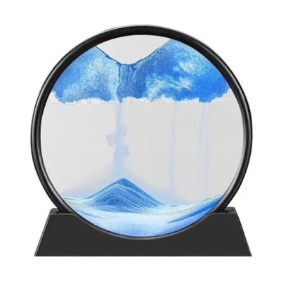 Песочная картина Moving Sandscapes 3D 18см настольная движущееся синяя  