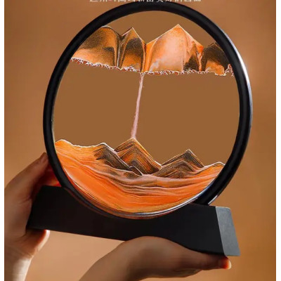 Пісочна картина Moving Sandscapes 3D 18см настільна помаранчева, що рухається.