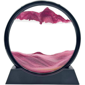 Песочная картина Moving Sandscapes 3D 18см настольная движущееся розовый