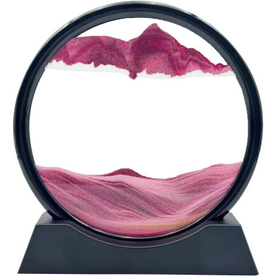 Пісочна картина Moving Sandscapes 3D 18см настільна рожевий.