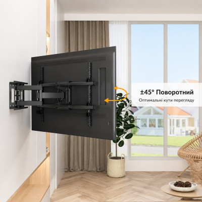 Крепление кронштейн поворотный для телевизора и монитора настенное BONTEC CT-135B 32-85 до 60 кг