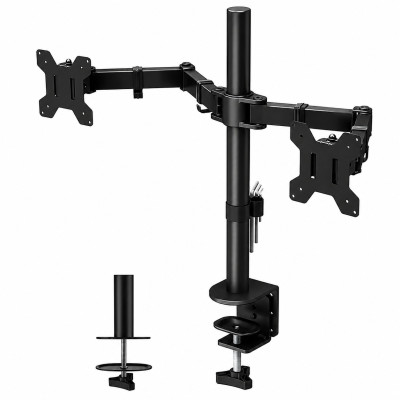 Крепление кронштейн поворотный для 2 мониторов BONTEC MDM002L 13-32 выдвижное до 10кг