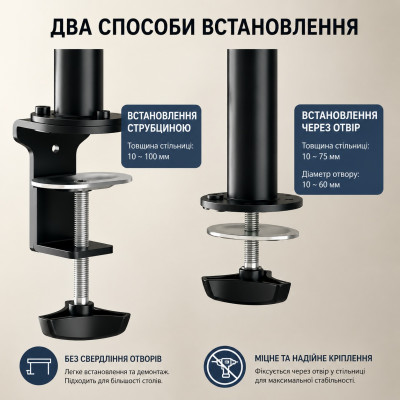 Крепление кронштейн поворотный для 2 мониторов BONTEC MDM002L 13-32 выдвижное до 10кг