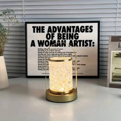 Настольная лампа ночник светильник аккумуляторный D15 gold сенсорный 3 цвета свечения