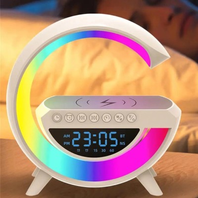 Настольная смарт лампа ночник G-smart BT-3401 RGB Rainbow Light-Wireless с Bluetooth колонкой беспроводная зарядка FM радио белый Refurbished