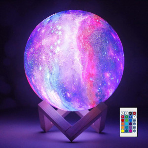 Нічник настільний Galaxy Magic 3D RGB moon light куля акумуляторна дитяча