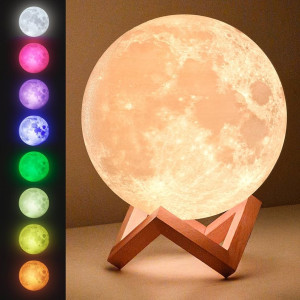 Ночник настольный Moon light 3D RGB шар аккумуляторный детский