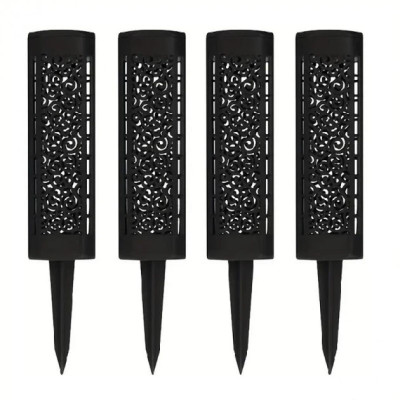 Садовый газонный светильник Neo на солнечной батарее с сумеречным датчиком чёрный