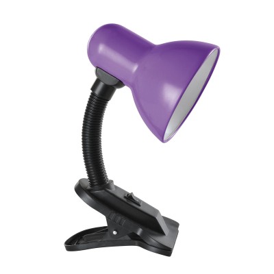 Лампа настольная Sirius TY 1108B на одну лампочку с прищепкой фиолетовая