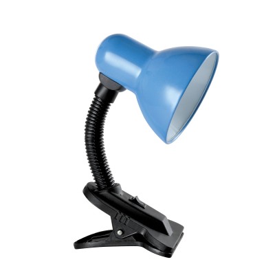 Лампа настольная Sirius TY 1108B на одну лампочку с прищепкой голубая