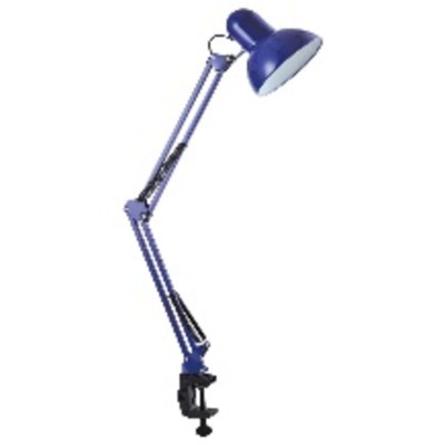 Настольная лампа Sirius TY 1800B на одну лампочку с прищепкой голубой