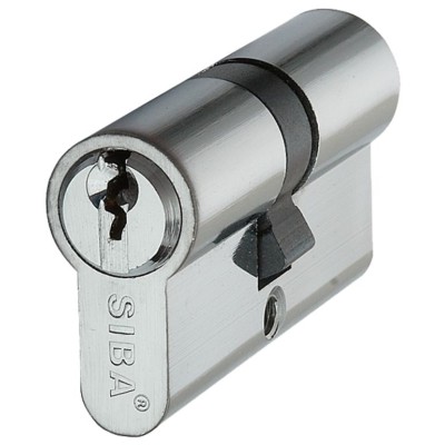 Цилиндр 90 мм (45x45) ключ-ключ 3 кл хром 12190/CК SIBA 40.10.40 /CK 3k