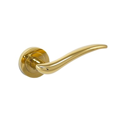 Ручка дверная на розетке SIBA Apollo, золото полированное PVD