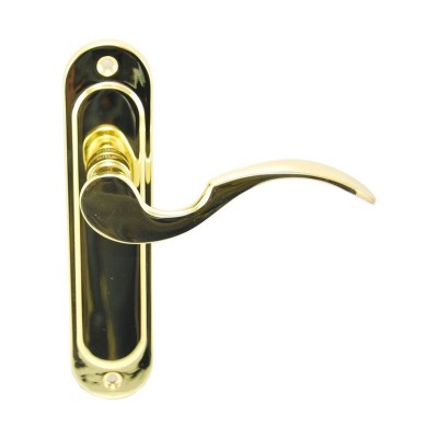 Ручка дверна OSIMO на планці 0K полірована латунь (01 01) SIBA Z09 0K 01 01