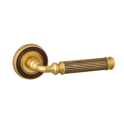 Дверная ручка на розетке RO94, французкое золото UNIQUE MOSRO94SB-5N