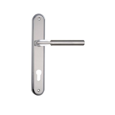 Ручка дверная ASSISI на планке PZ 85 мм матовый никель хром (22 07) SIBA Z22 3 22 07