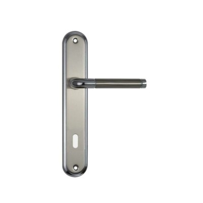 Дверна ручка MILAS на планці PZ 85 мм матовий нікель хром (22 07) SIBA A32 3 22 07