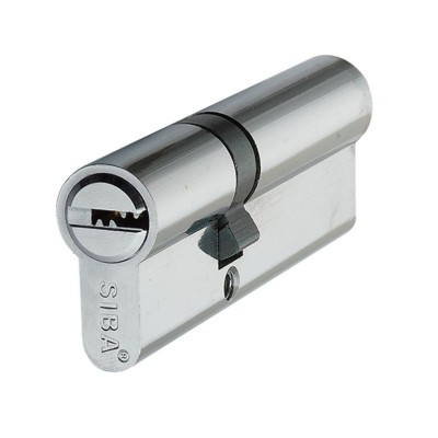 Цилиндр 110 мм (55x55) ключ-ключ 5 кл хром 12110/ВК SIBA 50.10.50 /BK