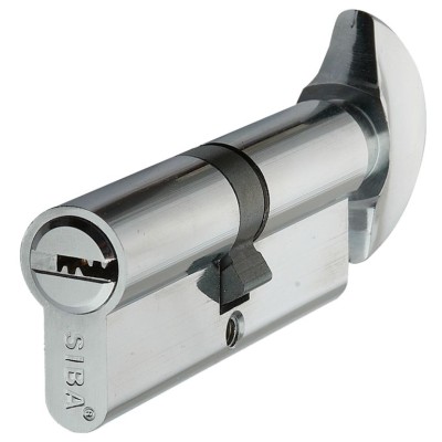 Цилиндр 90 мм (50x40Т) ключ-вороток 5 кл хром 12190/BTК SIBA 45.10.35 /BTK