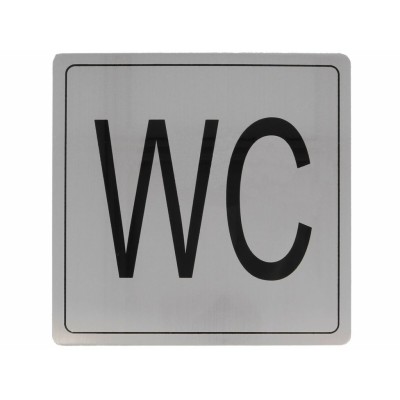 Информационная табличка WC мод 108 140х140 мм нержавеющая сталь AMIG 8243