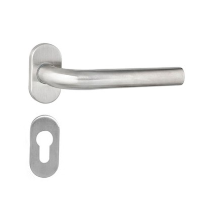 Ручка дверна EVORA SLIM з нержавіючої сталі для професійних дверей з накладкою PZ (22 22) SIBA SS06 0 22 22 (S)