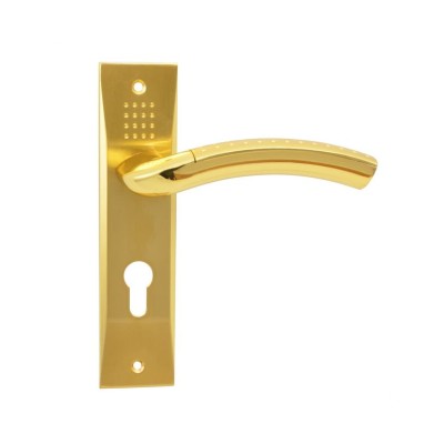 Дверна ручка BARI на планці PZ 62 мм матове золото полірована золото (29 09) SIBA Z05 3K 29 09