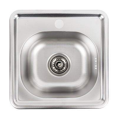 Кухонна мийка із нержавіючої сталі Platinum ДЕКОР 3838 (0,6/160 мм)