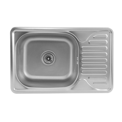 Кухонна мийка із нержавіючої сталі Platinum САТИН 6642 (0,8/180 мм)