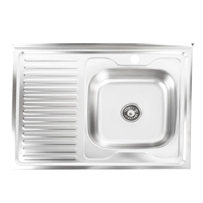Кухонна мийка із нержавіючої сталі Platinum САТИН 8060 R 0,7/160 мм
