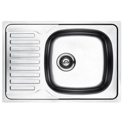 Кухонна мийка з нержавіючої сталі Platinum 7050 ДЕКОР (0,8/180 мм)