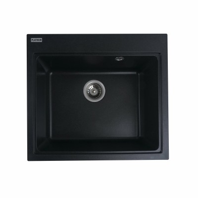 Мийка кухонна Platinum Vesta 5852 Чорний металік