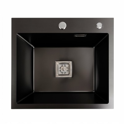 Мийка кухонна Platinum Handmade PVD HSBB 50x45 чорна